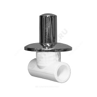 Клапан (вентиль) PP-R запорный белый хромированный Дн 25 Ру25 VALFEX 11154025 купить в интернет-магазине инженерного оборудования в Санкт-Петербурге