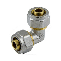 Угольник МП латунь никель обжим Дн 16х90гр ГОСТ 32415-2013 7005 Aquasfera 7005-01 купить в интернет-магазине инженерного оборудования в Санкт-Петербурге