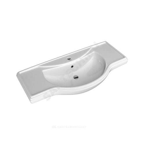 Умывальник мебельный Классик 105 белый Kirovit (Кировская керамика) купить в интернет-магазине инженерного оборудования в Санкт-Петербурге