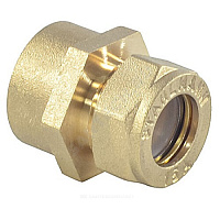 Муфта латунь Ду 15х3/4 обжим/ВР для нержавеющих труб STAHLMANN SSFL1503/4BEF купить в интернет-магазине инженерного оборудования в Санкт-Петербурге