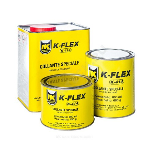 Клей K414 банка 0,5л K-flex 850CL020002 купить в интернет-магазине инженерного оборудования в Санкт-Петербурге