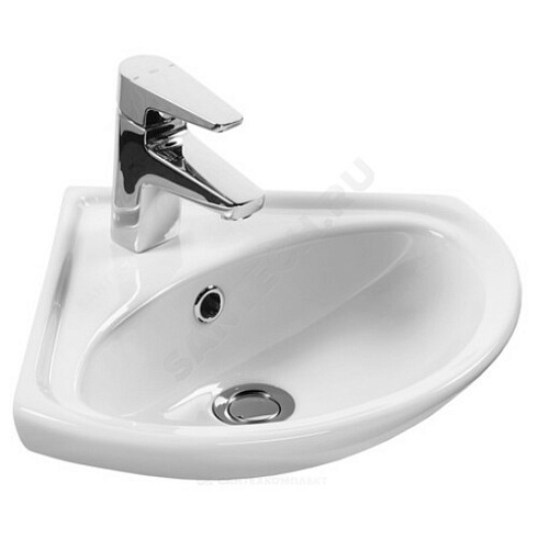 Умывальник угловой подвесной Ирис 36 белый Santek 1.WH11.0.514 купить в интернет-магазине инженерного оборудования в Санкт-Петербурге