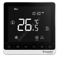 Термостат комнатный TC907-4FMSA для 4-трубного фанкойла черный/белый Schneider Electric 124202 купить в интернет-магазине инженерного оборудования в Санкт-Петербурге