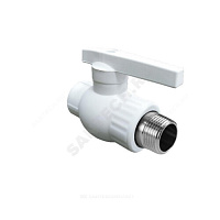Кран PP-R шаровой белый НР Дн 25х3/4 Ру25 VALFEX 10144225 купить в интернет-магазине инженерного оборудования в Санкт-Петербурге
