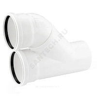 Тройник PP-H параллельный бесшумный белый RAUPIANO PLUS Дн 110х110 б/нап в/к Rehau 11205641003 купить в интернет-магазине инженерного оборудования в Санкт-Петербурге