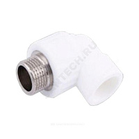 Угольник PP-R комбинированный белый НР Дн 32х3/4 VALFEX 10126132 купить в интернет-магазине инженерного оборудования в Санкт-Петербурге