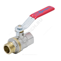 Кран шаровой латунь никель 1003 Euro Ду 15 Ру40 ВР/НР полнопроходной рычаг Aquasfera 1003-01 купить в интернет-магазине инженерного оборудования в Санкт-Петербурге