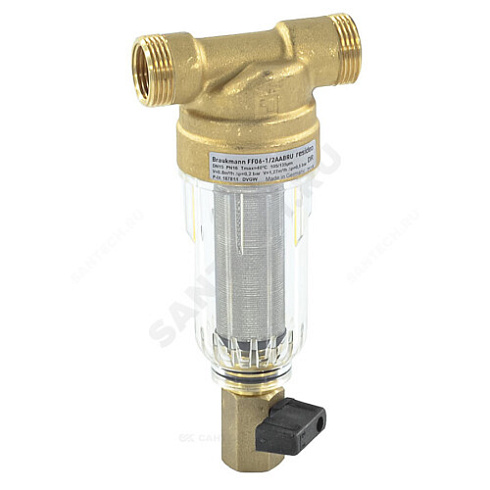 Фильтр сетчатый T-образный латунь Ду 15 Ру16 Тмакс=40 oC G1/2 НР FF06-1/2AABRU Honeywell-Braukmann HWLFIN350 купить в интернет-магазине инженерного оборудования в Санкт-Петербурге