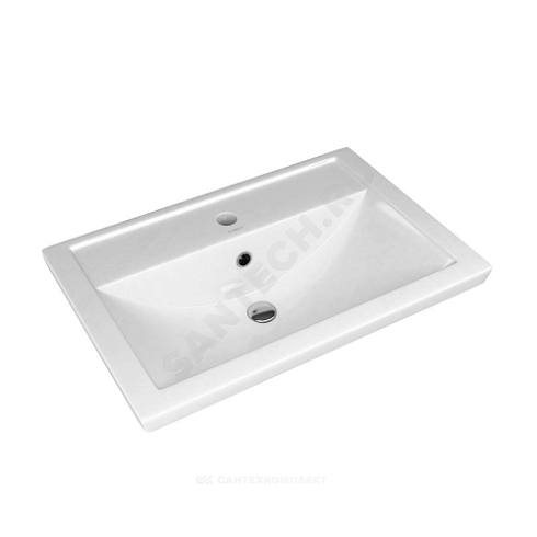 Умывальник мебельный Фостер 60 белый Kirovit (Кировская керамика) купить в интернет-магазине инженерного оборудования в Санкт-Петербурге