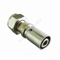 Муфта МП латунь никель пресс Дн 16х2,0х1/2 с накидной гайкой Cofit P Oventrop 1512172 купить в интернет-магазине инженерного оборудования в Санкт-Петербурге