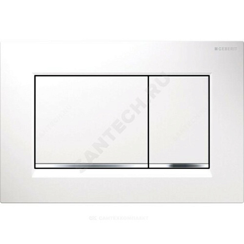 Кнопка для инсталляции Sigma 30 белый/хром глянец Geberit 115.883.KJ.1 купить в интернет-магазине инженерного оборудования в Санкт-Петербурге