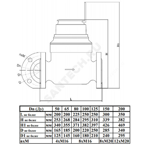 Счётчик х/в турбинный Ду 65 Ру16 40С L=200мм фл IP68 63 м3/ч Пульсар Т Тепловодохран Н00002877 купить в интернет-магазине инженерного оборудования в Санкт-Петербурге