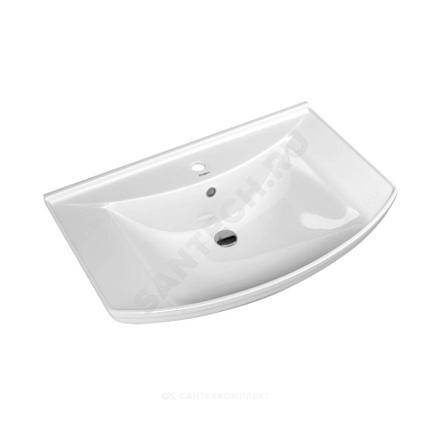 Умывальник мебельный Стиль 75 белый Kirovit (Кировская керамика) купить в интернет-магазине инженерного оборудования в Санкт-Петербурге