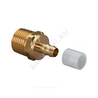 Штуцер для PE-X латунь Дн 9,9х1/2 НР в/к кольцо Minitec Uponor 1005265 купить в интернет-магазине инженерного оборудования в Санкт-Петербурге