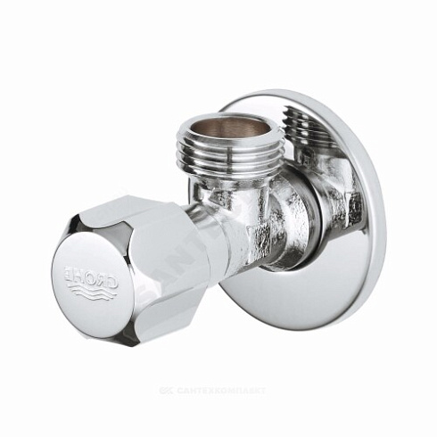 Кран шаровой латунный бытовой угловой G1/2 Grohe 2201600M купить в интернет-магазине инженерного оборудования в Санкт-Петербурге