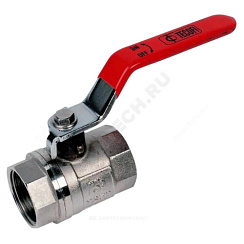 Кран шаровой латунь никель BS1143 Ду 32 Ру25 ВР полнопроходной рычаг Tecofi BS1143-0032 купить в интернет-магазине инженерного оборудования в Санкт-Петербурге