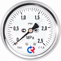 Манометр ТМ-320Т.00 осевой Дк63мм 0-2,5 МПа кл.1,5 G1/4 Росма 00000027444 купить в интернет-магазине инженерного оборудования в Санкт-Петербурге
