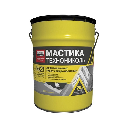 Мастика БПХ кровельн. битумно-полимерн. Технониколь №21 (Техномаст), 20 кг купить в интернет-магазине инженерного оборудования в Санкт-Петербурге