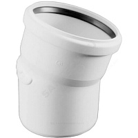 Отвод PP-H бесшумный белый RAUPIANO PLUS Дн 160х15гр б/нап в/к Rehau 11230921001 купить в интернет-магазине инженерного оборудования в Санкт-Петербурге