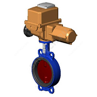 Затвор дисковый поворотный чугун VPI4448-B24EP Ду 250 Ру16 межфл с эл/приводом диск чугун манжета EPDM Tecofi VPI4448-B24EP0250 купить в интернет-магазине инженерного оборудования в Санкт-Петербурге