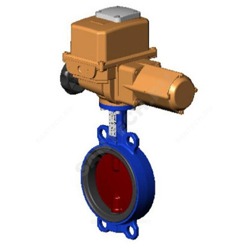 Затвор дисковый поворотный чугун VPI4448-B24EP Ду 250 Ру16 межфл с эл/приводом диск чугун манжета EPDM Tecofi VPI4448-B24EP0250 купить в интернет-магазине инженерного оборудования в Санкт-Петербурге