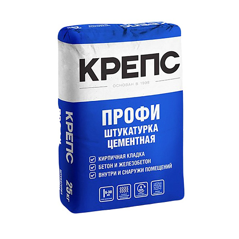 Штукатурка Крепс Профи для внутренних и наружных работ, 25 кг купить в интернет-магазине инженерного оборудования в Санкт-Петербурге
