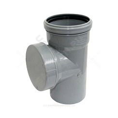 Ревизия PP-H с крышкой серая Дн 110 б/нап в/к RTP (РосТурПласт) 36638 купить в интернет-магазине инженерного оборудования в Санкт-Петербурге