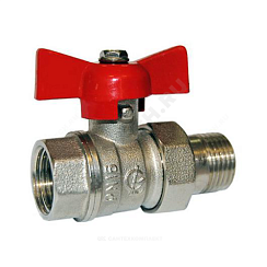 Кран шаровой латунь никель Стандарт 232 аналог 11б27п1 Ду 20 Ру16 ВР/американка полнопроходной бабочка ГАЛЛОП 103170 купить в интернет-магазине инженерного оборудования в Санкт-Петербурге