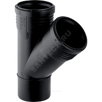Тройник PP-MD бесшумный Silent-PP Дн 50х40х45гр б/нап в/к Geberit 390.231.14.1 купить в интернет-магазине инженерного оборудования в Санкт-Петербурге