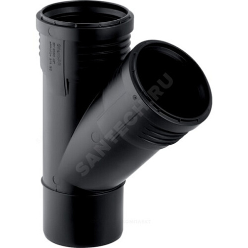 Тройник PP-MD бесшумный Silent-PP Дн 75х50х45гр б/нап в/к Geberit 390.332.14.1 купить в интернет-магазине инженерного оборудования в Санкт-Петербурге