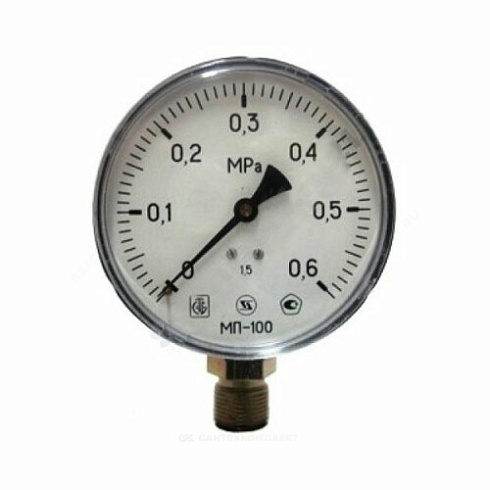 Манометр МП-100 радиальный Дк100мм 0-600 кПа кл.1,5 М20х1,5 ЗАВОД ТЕПЛОТЕХНИЧЕСКИХ ПРИБОРОВ купить в интернет-магазине инженерного оборудования в Санкт-Петербурге