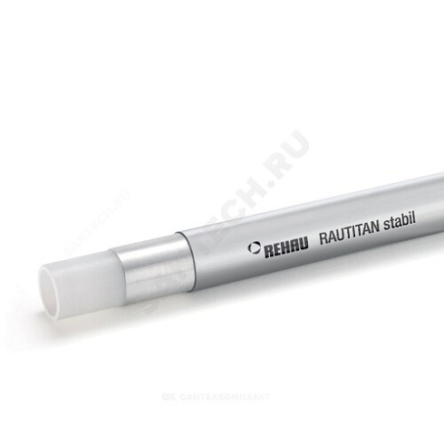 Труба PE-Xa/AI/PE серая Дн 40х6,0 Ру10 Тмакс=95C L=5м RAUTITAN stabil Rehau 11301111005 купить в интернет-магазине инженерного оборудования в Санкт-Петербурге