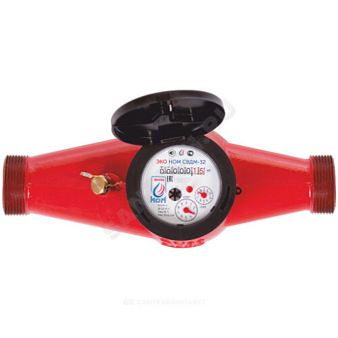 Счётчик г/в и х/в крыльчатый многоструйный Ду 32 Ру16 90С L=260мм резьба В/К ЭКО НОМ СВДМ32-003 купить в интернет-магазине инженерного оборудования в Санкт-Петербурге