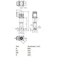 Насос многоступенчатый вертикальный HELIX VE 2202-3,0-2/16/V/KS PN16 3х400В/50 Гц Wilo 4171606 купить в интернет-магазине инженерного оборудования в Санкт-Петербурге