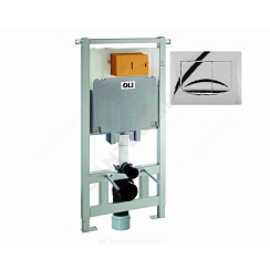 Инсталляция для подвесного унитаза Oli 80 Sanitarblock с кнопкой смыва River хром глянцевый OLI 300572mRi00 купить в интернет-магазине инженерного оборудования в Санкт-Петербурге