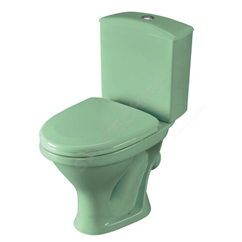 Унитаз-компакт Вест салатовый нижний подвод косой выпуск 1/реж полипропилен Santeri купить в интернет-магазине инженерного оборудования в Санкт-Петербурге