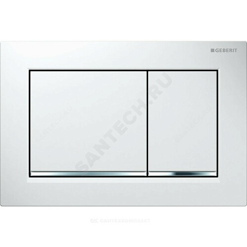 Кнопка для инсталляции Omega 30 белый/хром глянец Geberit 115.080.KJ.1 купить в интернет-магазине инженерного оборудования в Санкт-Петербурге