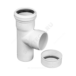 Ревизия PP-H с крышкой бесшумная белая Дн 110 б/нап в/к RTP (РосТурПласт) 24563 купить в интернет-магазине инженерного оборудования в Санкт-Петербурге