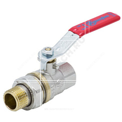 Кран шаровой латунь никель 1006 Euro Ду 15 Ру40 ВР/американка полнопроходной рычаг Aquasfera 1006-01 купить в интернет-магазине инженерного оборудования в Санкт-Петербурге