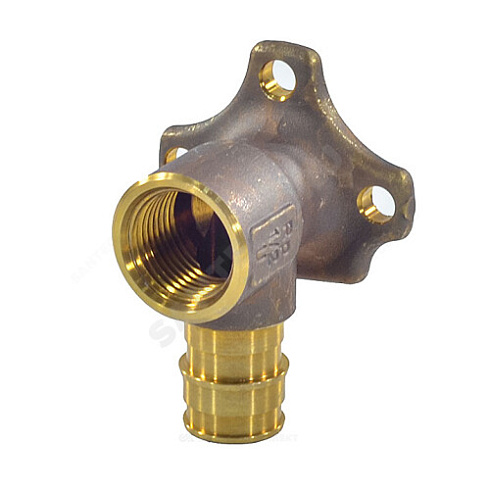 Водорозетка для PE-X латунь Дн 16х1/2 ВР с фланцем Smart Aqua Q&E Uponor 1059822 купить в интернет-магазине инженерного оборудования в Санкт-Петербурге