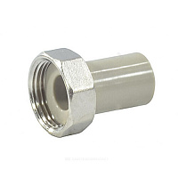 Штуцер PP-R комбинированный серый с накидной гайкой Дн 25х1 VALFEX 10135025Г купить в интернет-магазине инженерного оборудования в Санкт-Петербурге