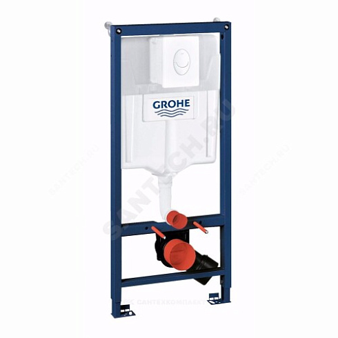 Инсталляция для подвесного унитаза Rapid SL с кнопкой смыва Skate Air белая Grohe 38722001 купить в интернет-магазине инженерного оборудования в Санкт-Петербурге