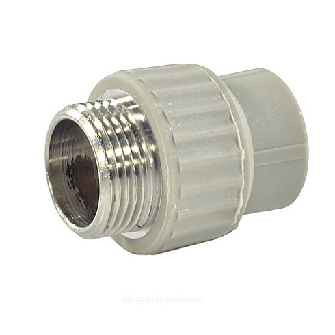 Муфта PP-R комбинированная серая НР Дн 25х1 VALFEX 10130225Г купить в интернет-магазине инженерного оборудования в Санкт-Петербурге