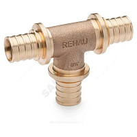 Тройник для PE-X бронза Дн 25х25х25 RAUTITAN PLATINUM RX Rehau 13777271001 купить в интернет-магазине инженерного оборудования в Санкт-Петербурге