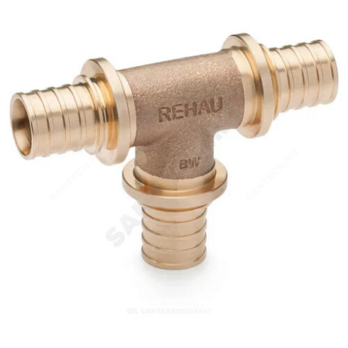 Тройник для PE-X бронза Дн 20х20х20 RAUTITAN PLATINUM RX Rehau 13777261001 купить в интернет-магазине инженерного оборудования в Санкт-Петербурге