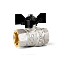 Кран шаровой латунь никель Pride Ду 20 Ру40 ВР полнопроходной бабочка аналог 11б27п1 LD 47.20.В-В.Б . купить в интернет-магазине инженерного оборудования в Санкт-Петербурге