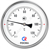 Термометр биметаллический осевой Дк150 L=150мм G1/2 250С БТ-71.211 Росма 00000002797 купить в интернет-магазине инженерного оборудования в Санкт-Петербурге