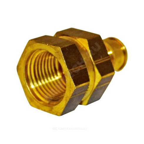 Муфта для PE-X латунь Дн 16х1/2 ВР Q&E Uponor 1023009 (1008744) купить в интернет-магазине инженерного оборудования в Санкт-Петербурге