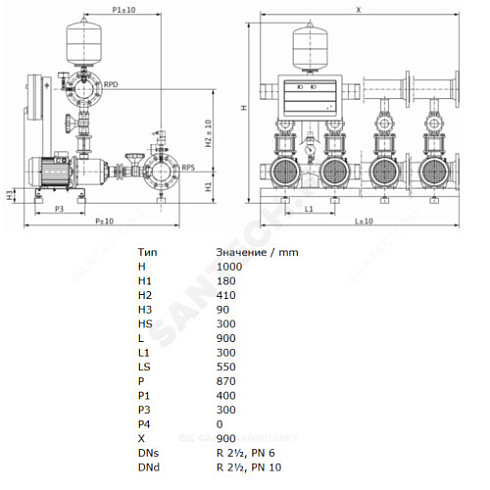 Установка повышения давления COE-3 MHI 805/CE-EB-R Wilo 2785877 купить в интернет-магазине инженерного оборудования в Санкт-Петербурге