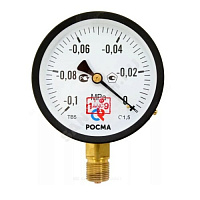 Вакуумметр ТВ-510Р.00 радиальный Дк100мм -0,1-0 МПа кл.1,5 М20х1,5 Росма 00000010219 купить в интернет-магазине инженерного оборудования в Санкт-Петербурге